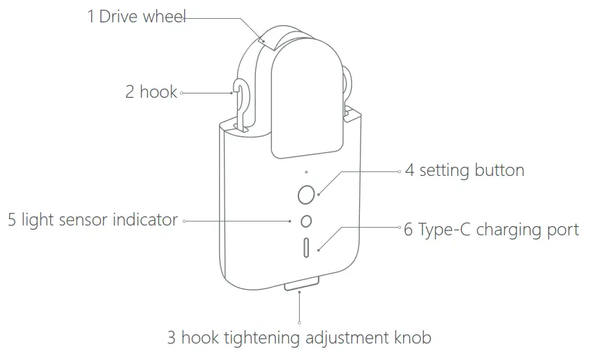 SMARAIN Smart Curtain Robot - adjustment knob