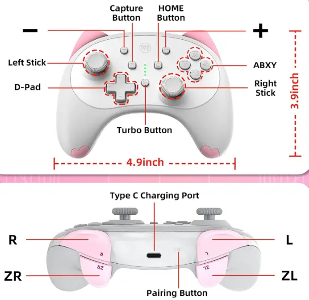 IINE-L295-Cat-Wireless-Controller-for-Nintendo-Switch-fig-4
