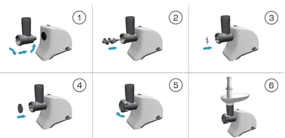 CENTEK CT-1609 Meat Grinder - parts 1