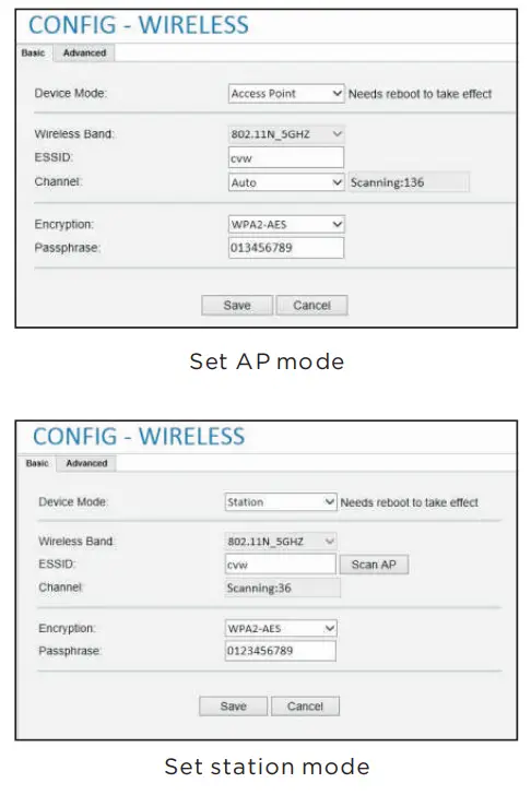 CVW 6689 Professional Wi Fi Adaptor - Set AP mode