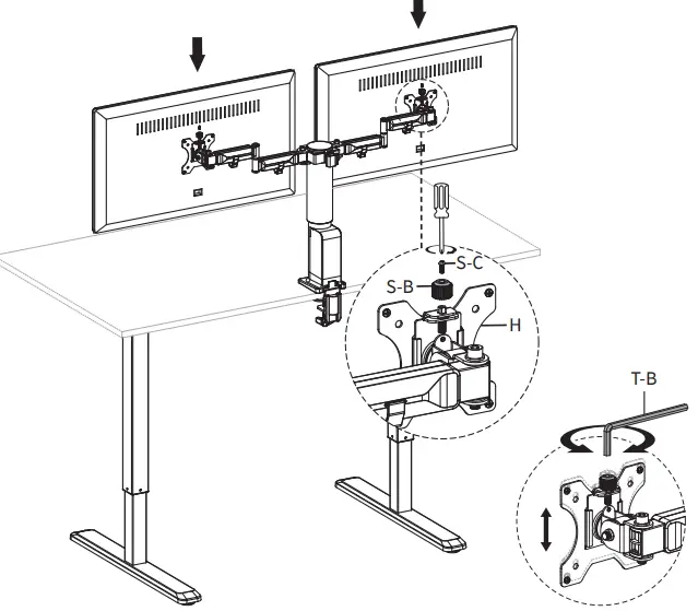 V I V O STAND-E-102B Electric Height Adjustable Dual Monitor Stand-fig15