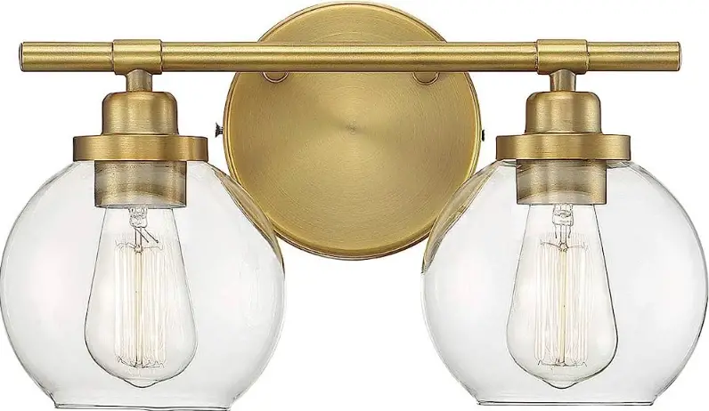 LNC A04987W3 Modern 21.6 Inch W 3 Light Black and Plated Brass Vanity Light-PRODUCT