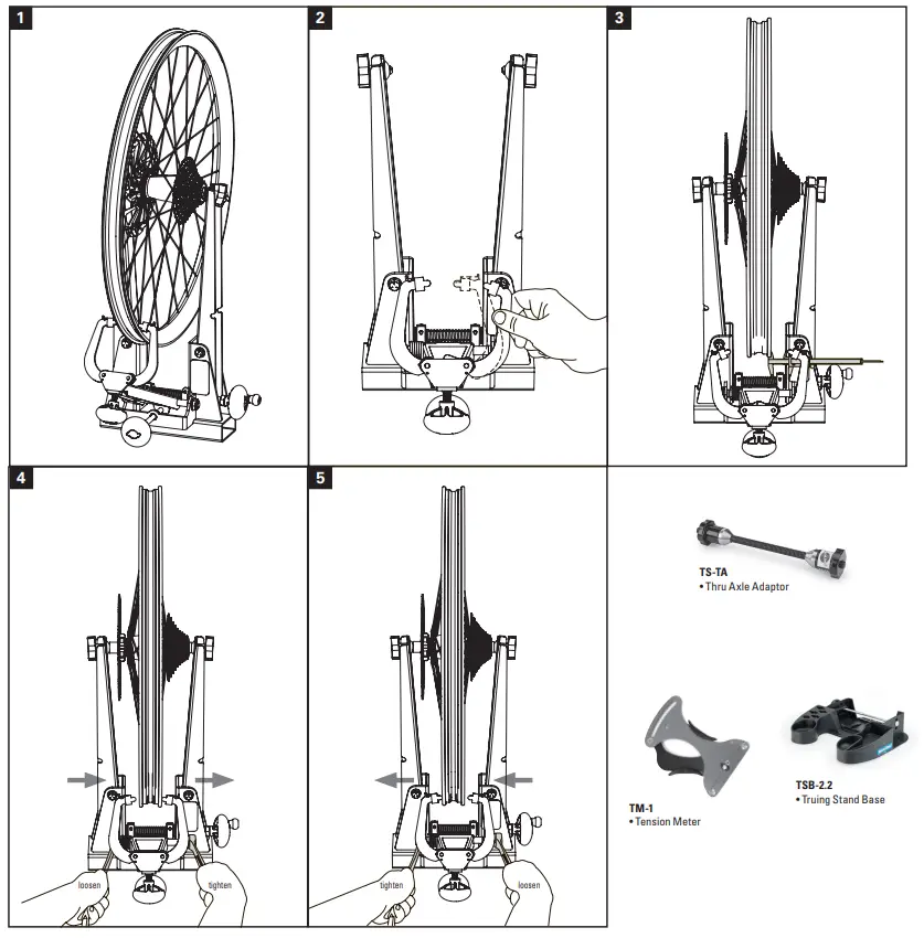 Park Tool TS-2.3 Professional Wheel Truing Stand - fig 1