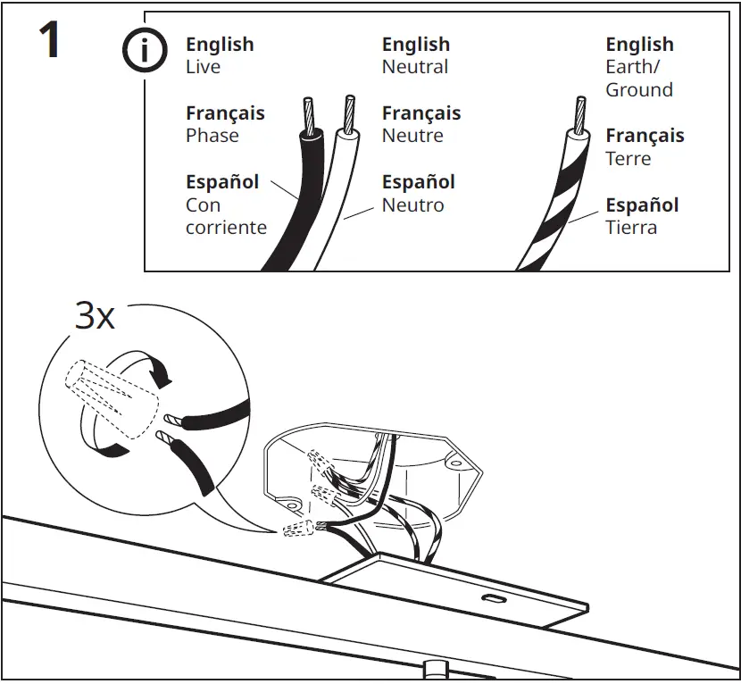 IKEA 003.997.35 BÄVE LED Ceiling Track 2