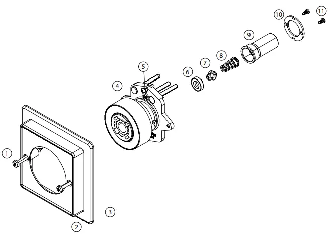 Amico Medical Gas Outlet British Standard Compatible - Latch Valve Assembly