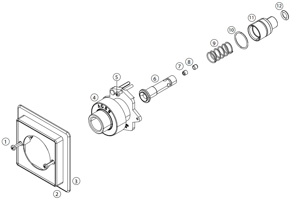 Amico Medical Gas Outlet British Standard Compatible - Replacement Components 1