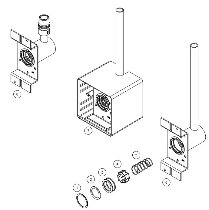 Amico Medical Gas Outlet British Standard Compatible - Replacement Components 2
