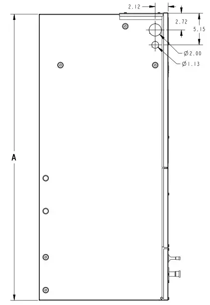 RunTru A4AH4E36A1C30A Submittal 3 0 Ton Convertible Air Handler - Outline Drawing 2
