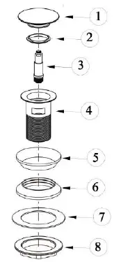 better-bathrooms-ARIMB018-Matt-Black-Slotted-Sprung-Basin-Waste-FIG-2