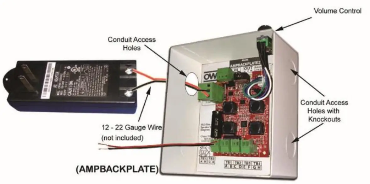 Ampbackplate And Trumpet Speaker Wiring And Installation Instruction