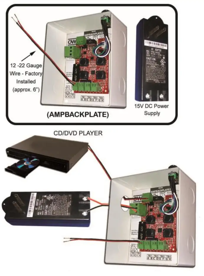 Ampbackplate And Trumpet Speaker Wiring And Installation Instruction