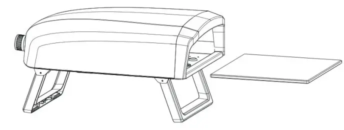 MasterPRO BGMP-9169-BK-ES Pizza Oven Instruction Manual - Insert the pizza stone