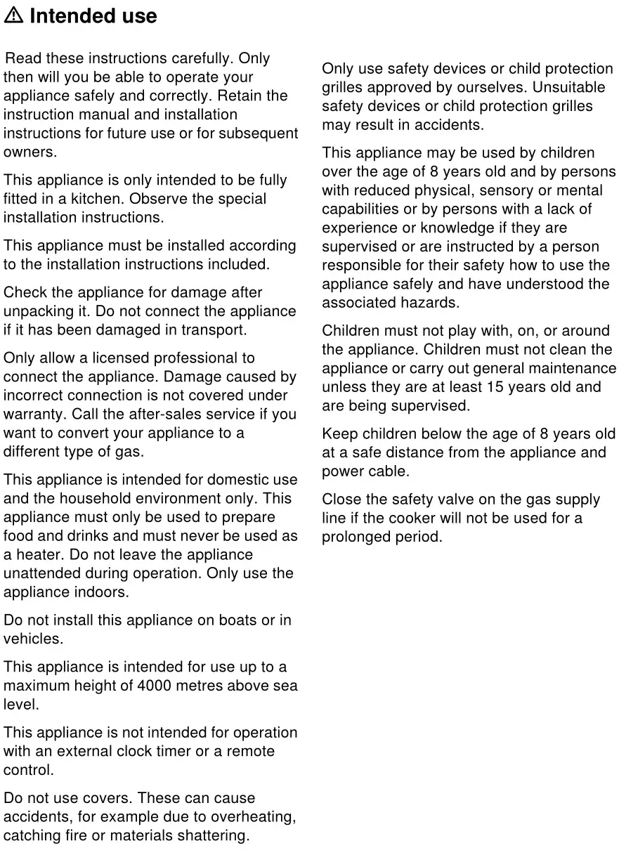 GAGGENAU VG 231 220 CN Gas Hob Instruction Manual 1