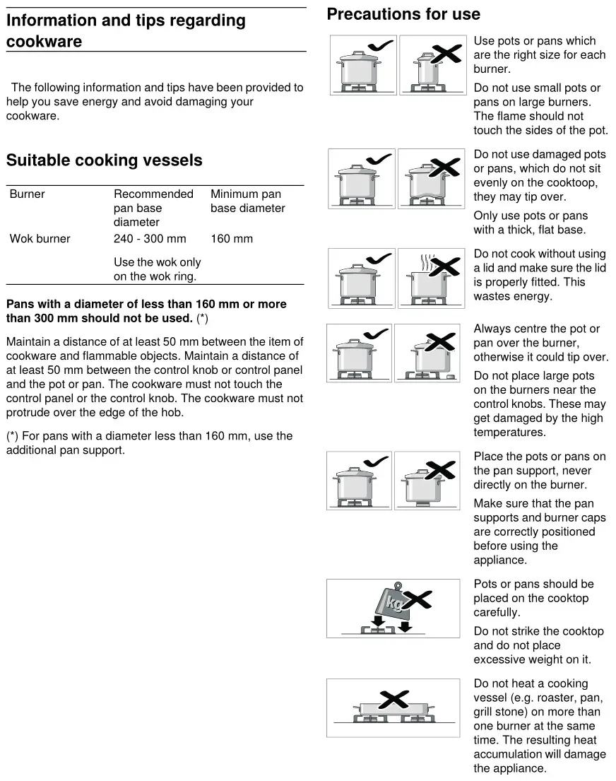GAGGENAU VG 231 220 CN Gas Hob Instruction Manual 10