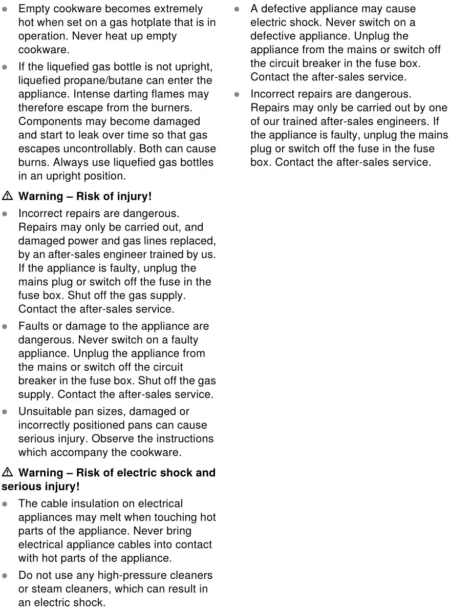 GAGGENAU VG 231 220 CN Gas Hob Instruction Manual 3