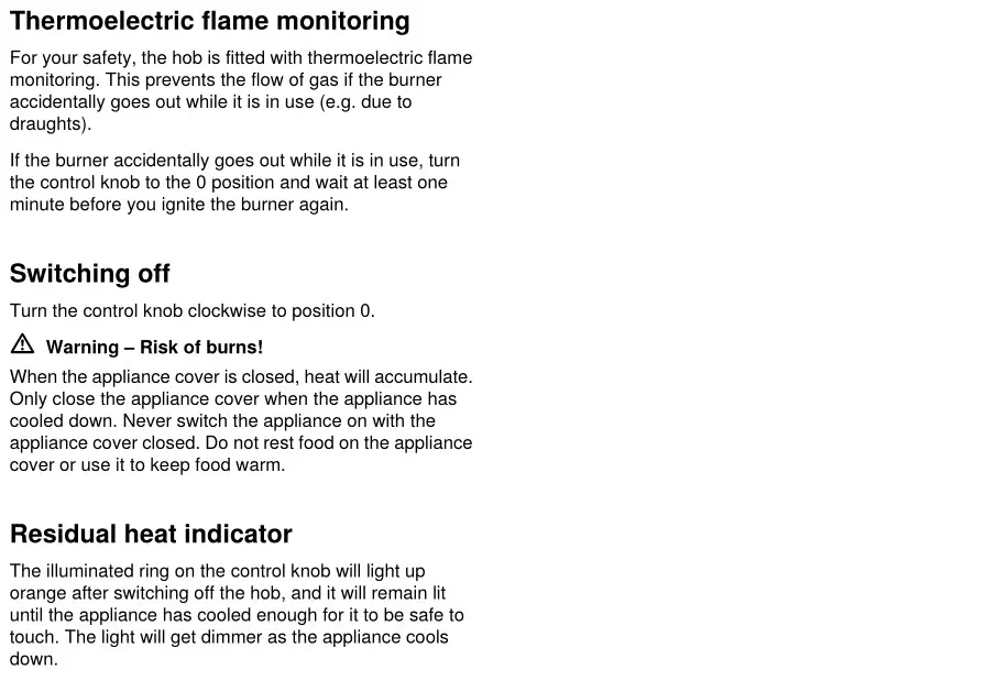 GAGGENAU VG 231 220 CN Gas Hob Instruction Manual 8