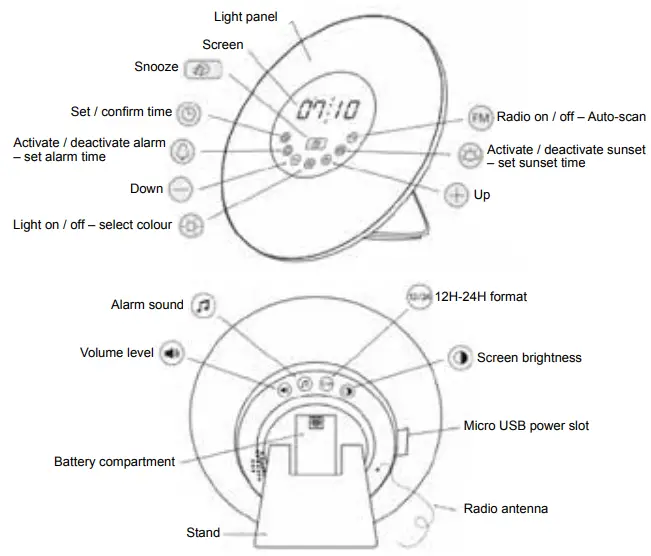 LEXIBOOK-RL998-Sunrise-Color-Alarm-Clock-fig-1