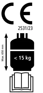 Qlima GH 3042 R Gas Room Heater - symbol 1
