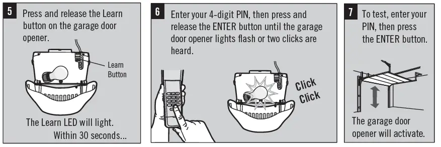 Craftsman Garage Door Opener Keypad CMXZDCG440 fig-4