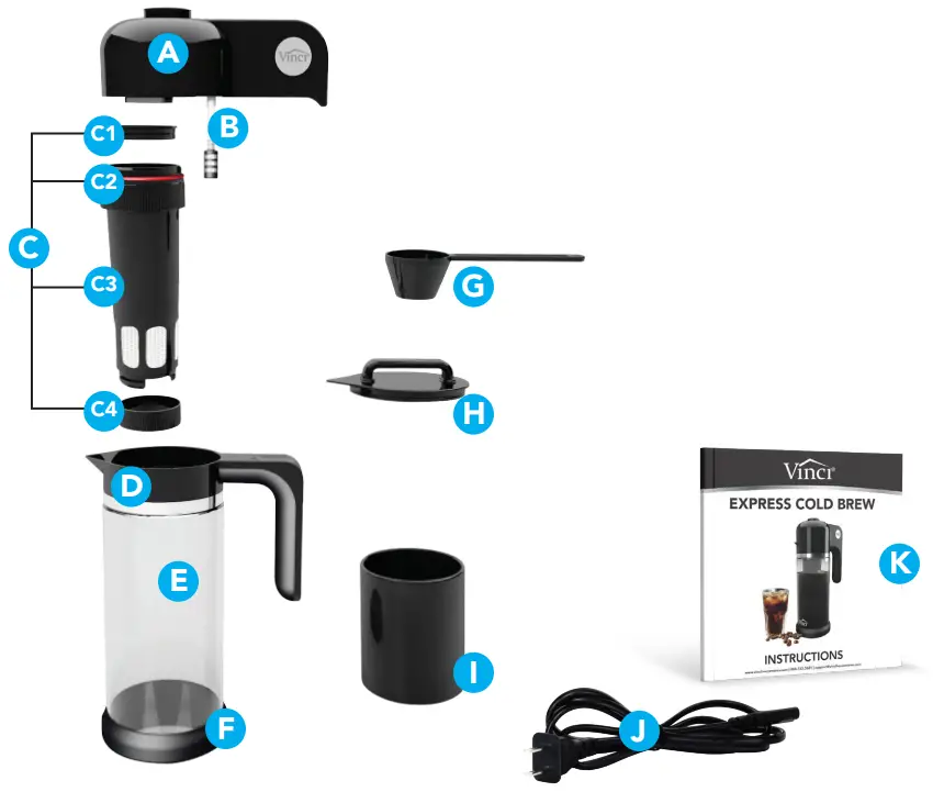 Vinci Housewares Express Cold Brew Electric Coffee Maker - COLD BREW