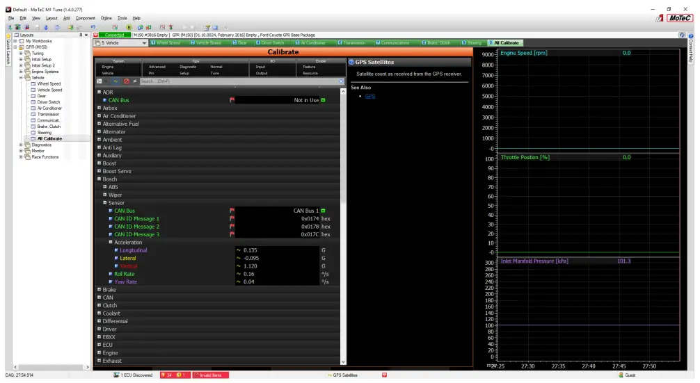 Motec Calibration Setup