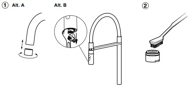 Cleaning the aerator
