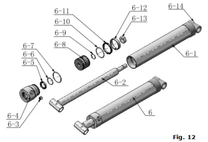 AMGO LR06 Portable Low Rise D Lift - Exploded View 3