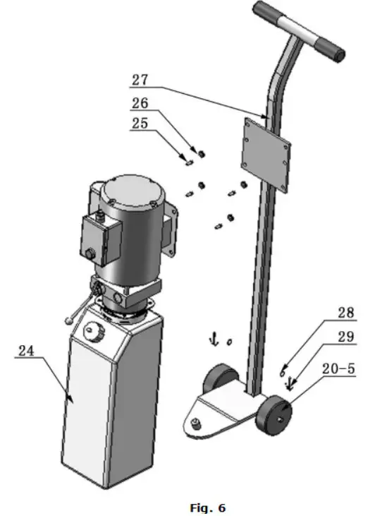 AMGO LR06 Portable Low Rise D Lift - Step of Installation 4