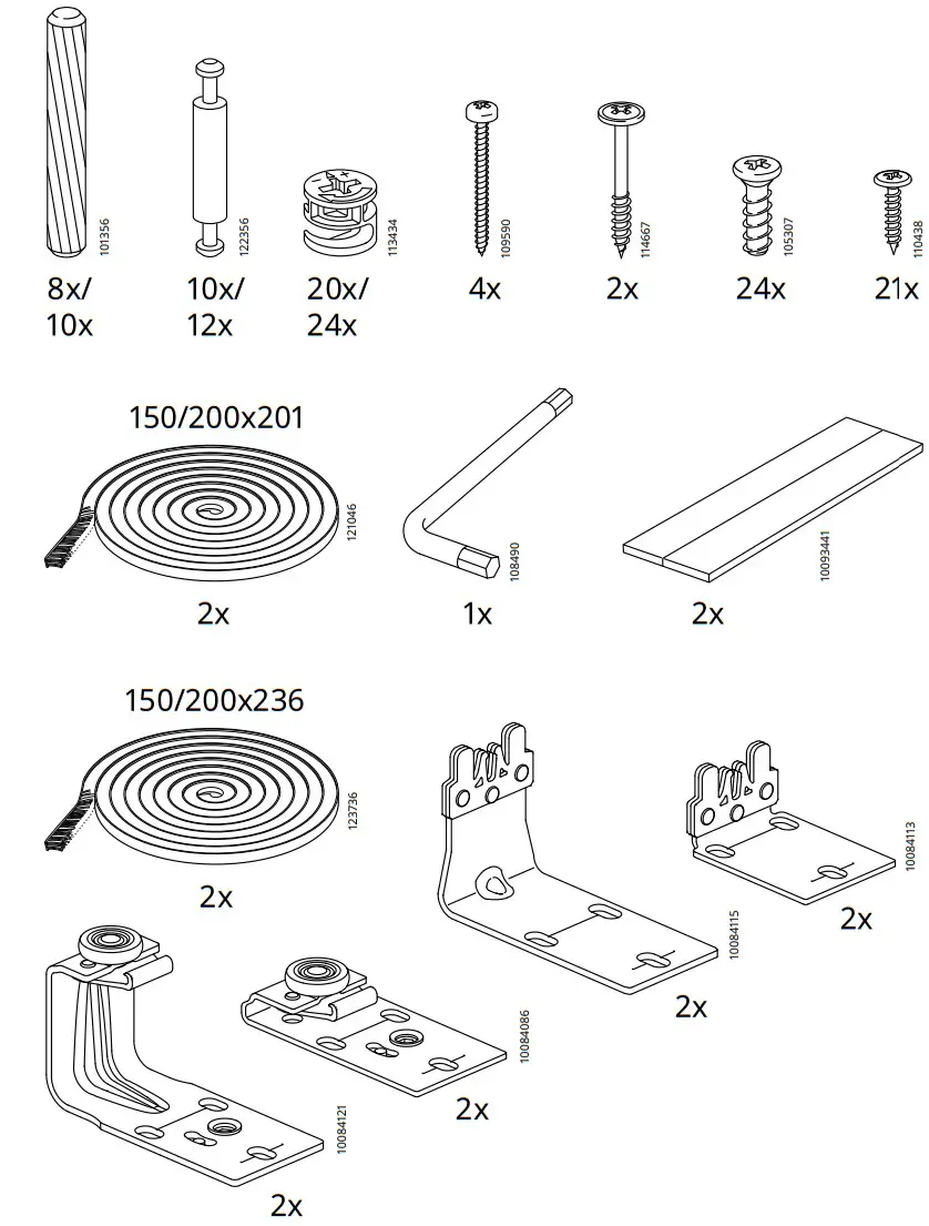 IKEA 200x201 Pair of Sliding Doors - fig 2