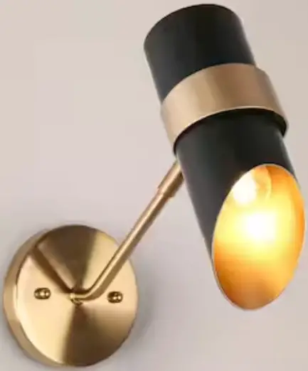 Charonefos A05062 4.7 In W 1 Light Matte Gold and Black Modern Contemporary LED Wall Sconce