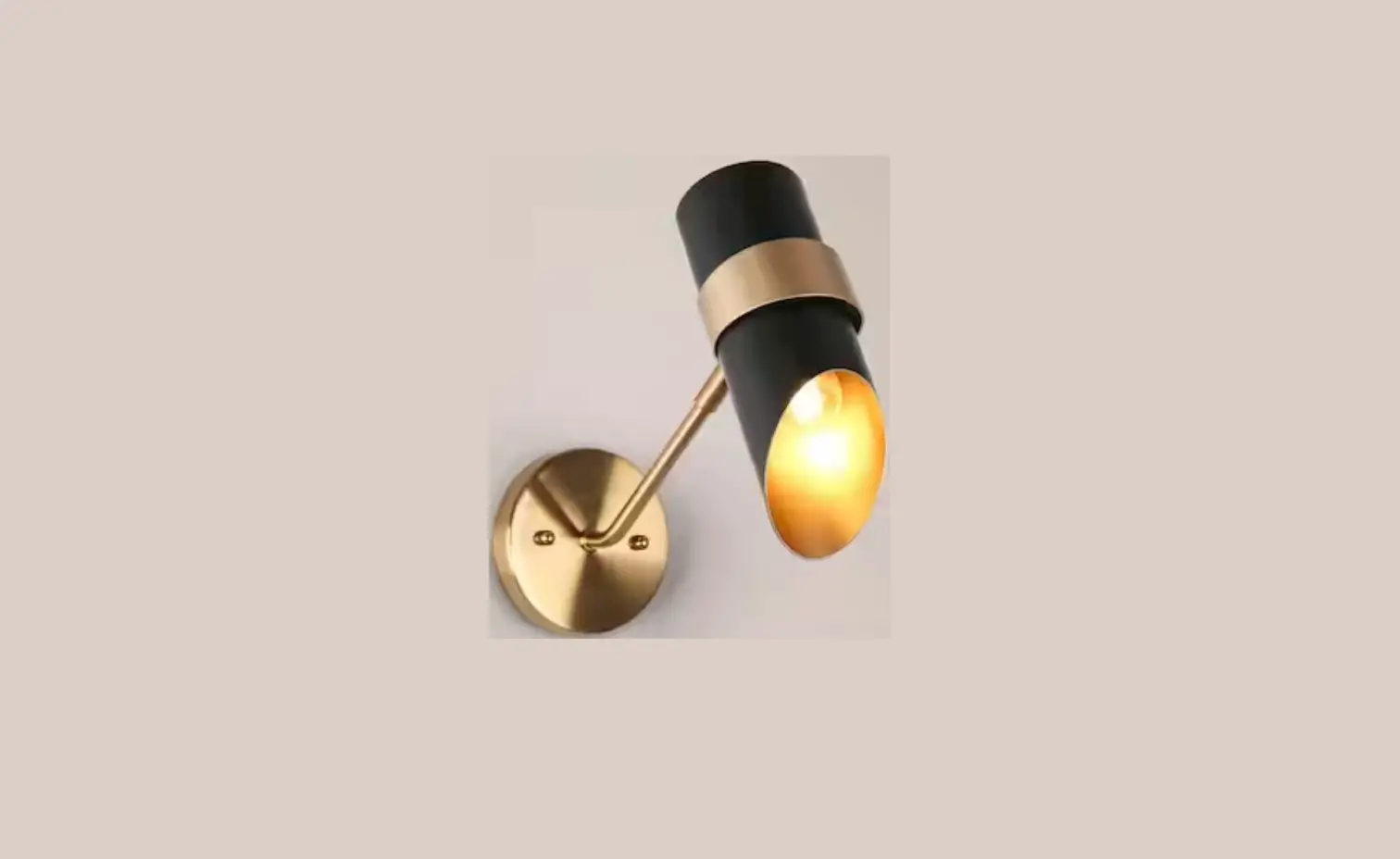Charonefos A05062 4.7 In W 1 Light Matte Gold And Black Modern Contemporary Led Wall Sconce Instruction Manual