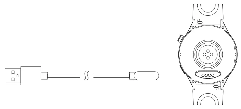 Ultra Easy Health Technology Q31 smart watch - cable