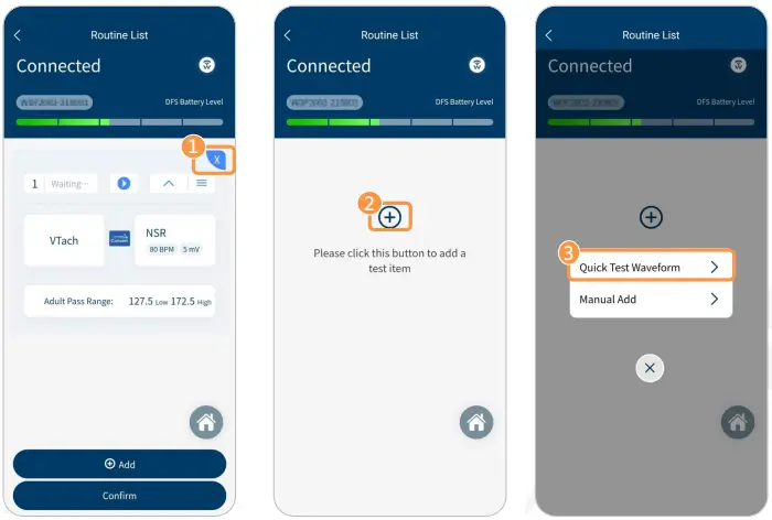 WHALETEQ DFS200 APP AED Testing APP - Discharge Test