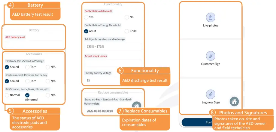 WHALETEQ DFS200 APP AED Testing APP - Maintenance Order 1