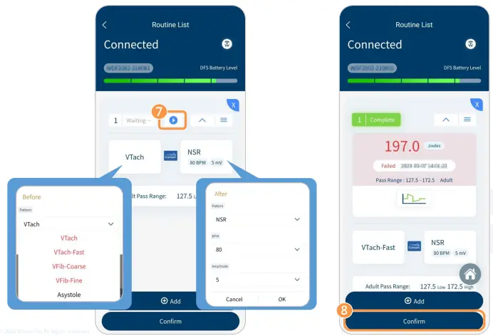 WHALETEQ DFS200 APP AED Testing APP - Process a Maintenance Order 2