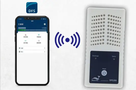 WHALETEQ DFS200 APP AED Testing APP