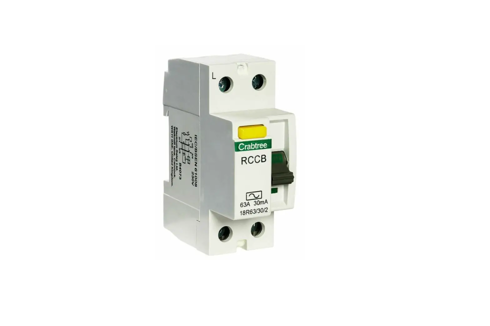 Crabtree Residual Current Device With Overcurrent Protection Instruction Manual