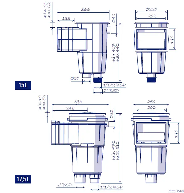ASTRALPOOL-00249CL129-15L-Standard-Mouth-LIGHT-GRAY-Color-fig-10
