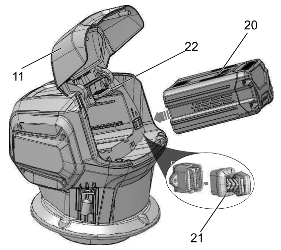 greenworks pro LMB413 Lawn Mower - BATTERY PACK