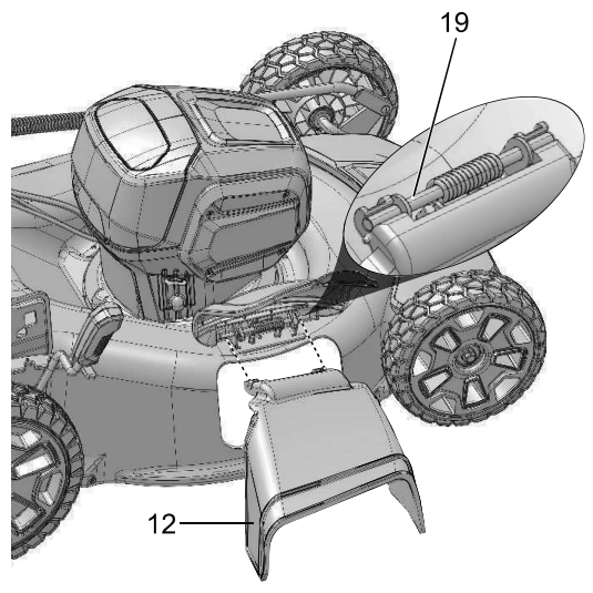 greenworks pro LMB413 Lawn Mower - DISCHARGE