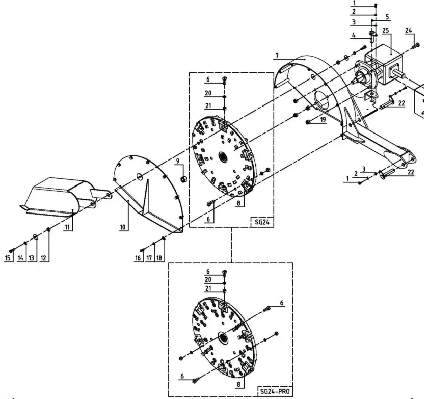 BETSTCO FH-SG24 Pro Stump Grinder - GRINDER ASSEMBLY1