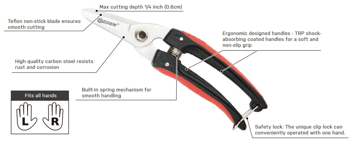 EDEN 39006EDAMZ 14 Inch Trimming Shears