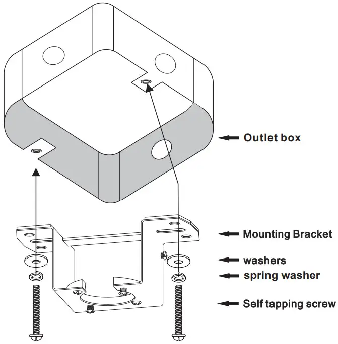 Parrot Uncle F6333110V Ceiling Fan - electrical box
