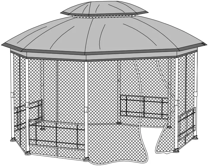 HAMPTON BAY A111016800 Seagrove Replacement Canopy for Octagonal Gazebo