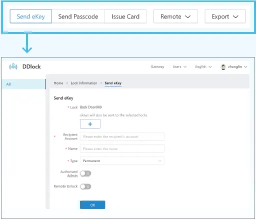 DDLOCK Door Lock Web Management System 03