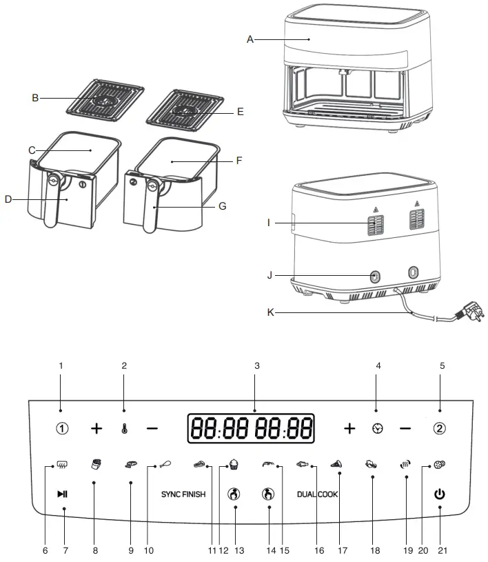 taurus 973980000 Digital Duo Air Fry - Fig