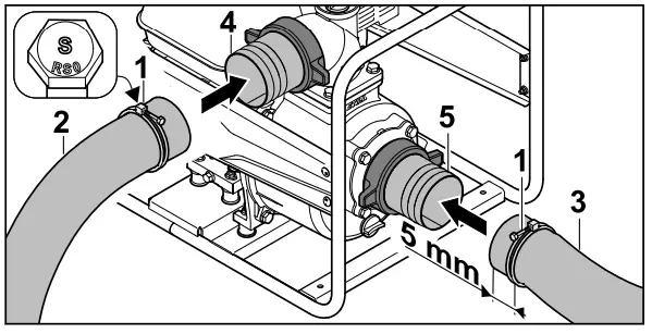 STIHL WP 900 Diesel Water Pump - Attaching