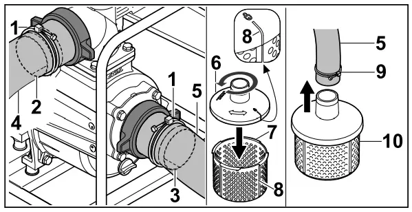 STIHL WP 900 Diesel Water Pump - suction hose