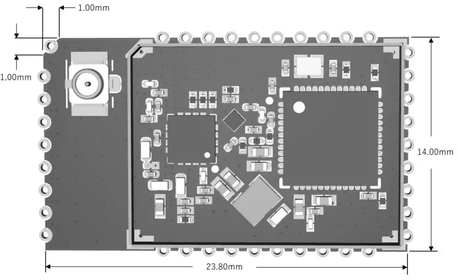 MegaChips MBWM000002 IEEE Sub 1 GHz WiFi HaLow Module - Physical Specification