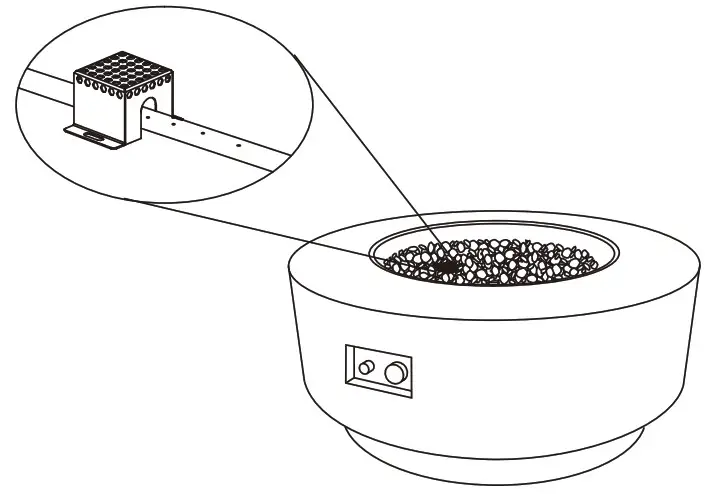 ELEMENTI OFG414NG Colosseo Fire Table - Fig2